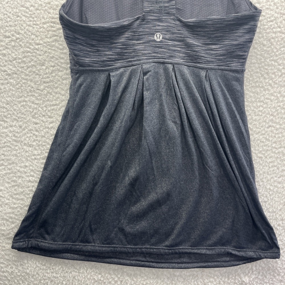 Lululemon TankTop Womens 6 Gray Power Yback Sleeveless Gym Yoga Active Workout - Picture 7 of 11